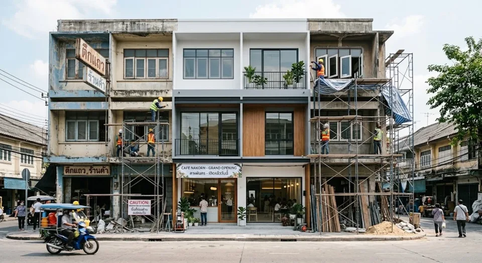 รีโนเวทอาคารพาณิชย์ใช้งบเท่าไร? รวมค่าใช้จ่ายก่อนเริ่มงาน
